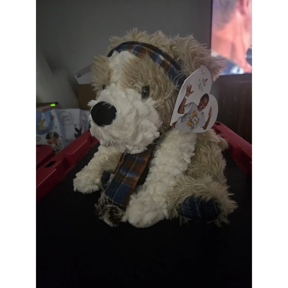 Gentle Treasures St. Judes Plush Dog In Ear Muffs And Scarf 2024 To 2025 Dog New